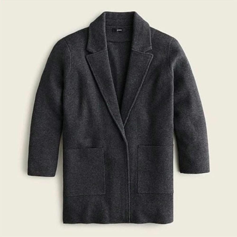 J. Crew Ladies Sweater Jacket, size XL, dark gray
